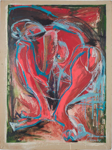 Woman Abstract in Reds